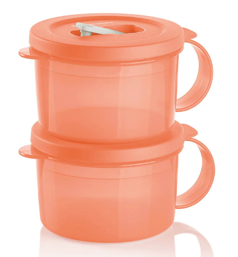 Tupperware CrystalWave® PLUS Microwave Soup Mug | Set of 2 | Leakproof Lunch Container