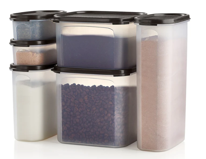 Tupperware® Modular Mates® Food Storage Containers | Stackable Pantry | 6-Piece Set with Lids